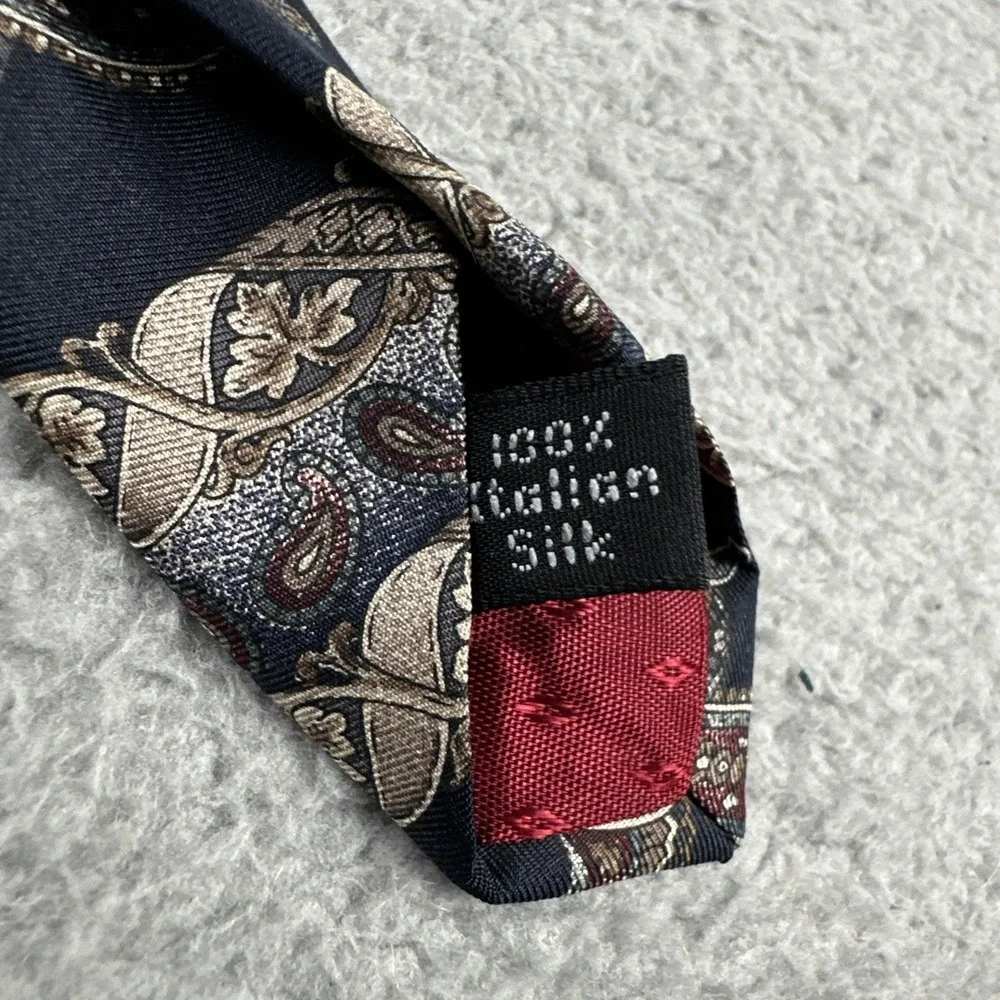 Zylos‎ George Machado 100% Italian Silk Neck Tie Paisley Geometric Made in USA
